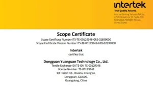 YG GRS 4.0 Certification