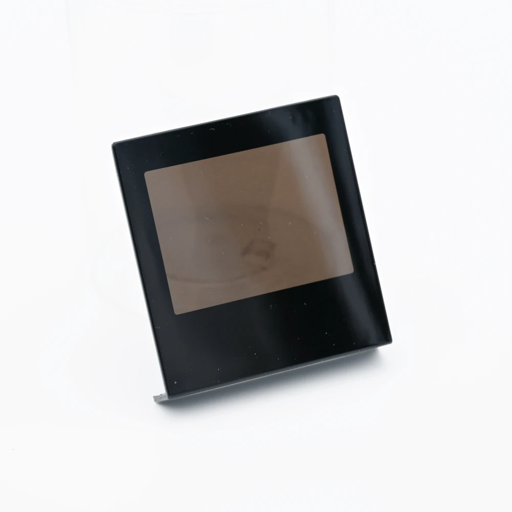 Rugged IML injection molded window lens for industrial equipment, featuring a scratch-resistant display surface for harsh environments.