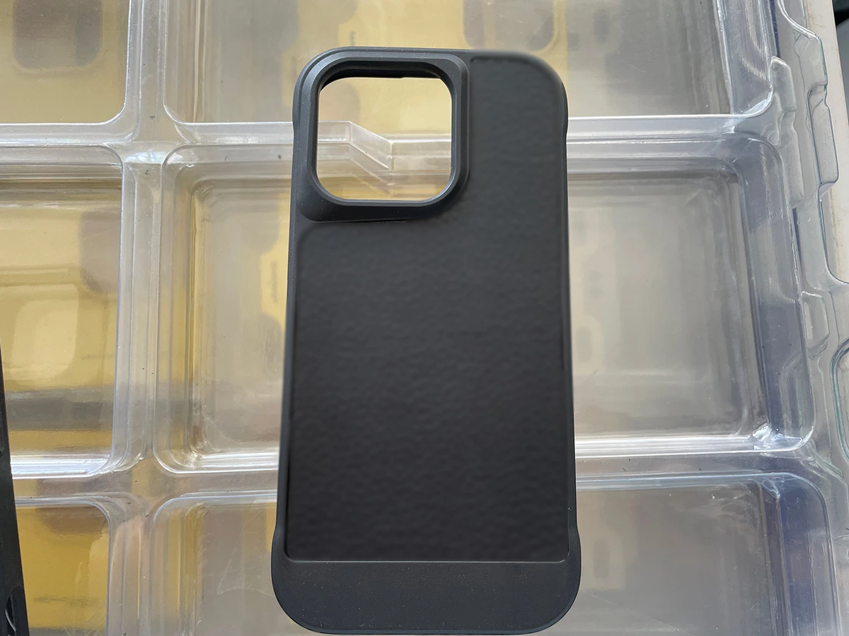Injection molded protective case sample for a consumer accessory product